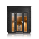 Scandinavian Boreal Glass Thermowood Outdoor Cabin Sauna