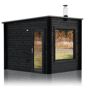 Scandinavian Boreal Thermowood Outdoor Cabin Sauna - Large (10.5'x8')