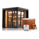 Terra S Modern Cabin Sauna With Huum Hive Mini WIFI Heater & 2 Person Cold Plunge Bundle