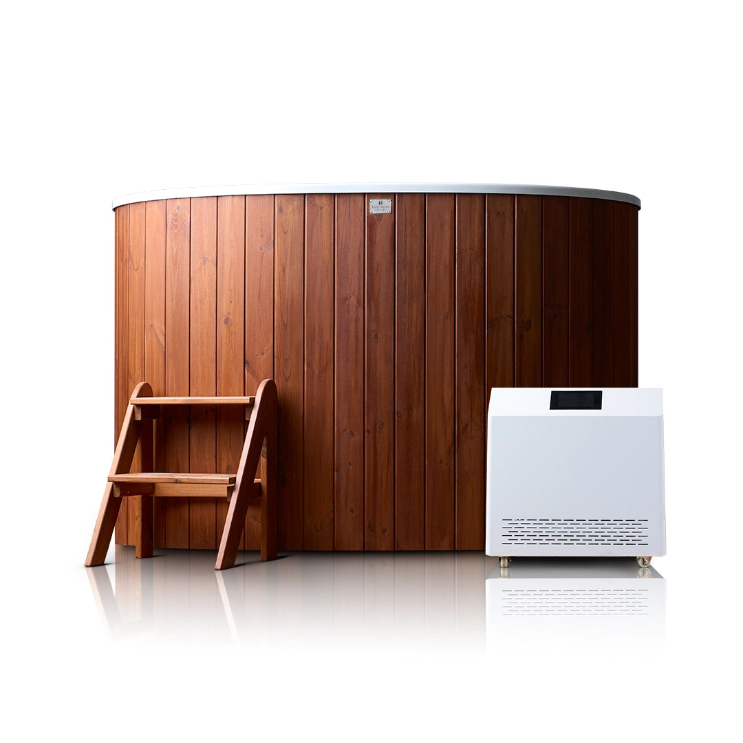 Echo Round Cube Outdoor Sauna With Huum Hive Mini WIFI Heater & 2 Pers ...