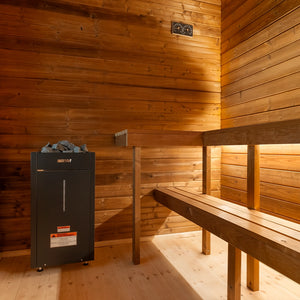 Scandinavian Boreal Thermowood Outdoor Cabin Sauna - Medium (7'7" x 7'7")