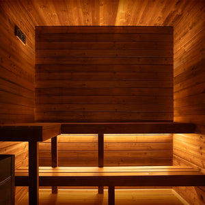 Scandinavian Boreal Thermowood Outdoor Cabin Sauna - Medium (7'7" x 7'7")