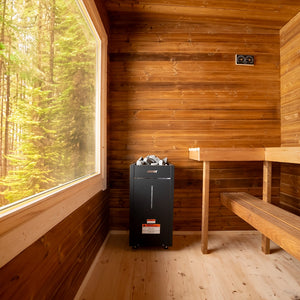 Scandinavian Boreal Thermowood Outdoor Cabin Sauna - Medium (7'7" x 7'7")