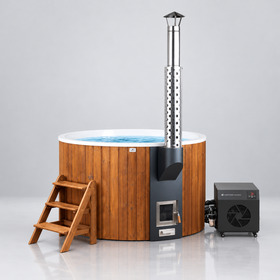 Scandinavian Hybrid Circular Hot-Tub and Cold Plunge