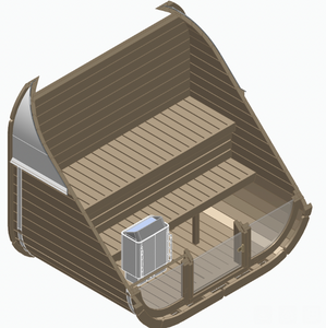 Scandinavian Haus Mini 3-4 Person Outdoor Cube Sauna (7'6x5)