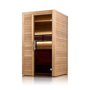 Harvia UTU Medium | 2 Person Finnish Indoor Sauna With The Wall 6KW Heater