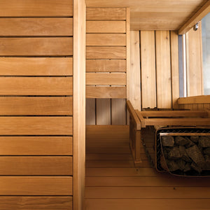Harvia UTU Medium | 2 Person Finnish Indoor Sauna With The Wall 6KW Heater
