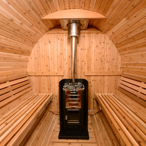 Almost Heaven Grandview 6 Person Canopy Barrel Sauna (7'x8')