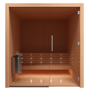 Libera Glass Indoor Modern Sauna by Auroom
