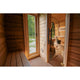 Mirage Outdoor Round Cube Sauna With Changing Room (L-Bench)