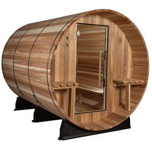 Almost Heaven Huntington 6 Person Canopy Barrel Sauna (6'x8')