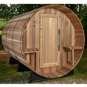 Almost Heaven Huntington 6 Person Canopy Barrel Sauna (6'x8')