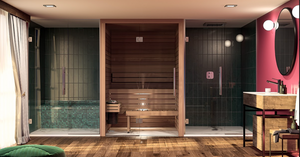 Sauna Intérieur Finlandais Moderne en Verre Cala d'Auroom 