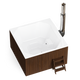
Bains Scandinaves Carrés à Chauffage au Bois (6-8 Personnes)