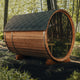 Scandinavian Solstice 6 Person Outdoor Barrel Sauna (7'6" x 7'6")