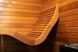 Baia Ergonomic Finnish Sauna With Wave Benches by Auroom
